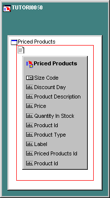 module diagram for TUTORI0050 in display view